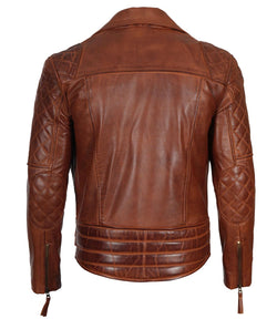 Brown Quilted Fashion Leather Jacket