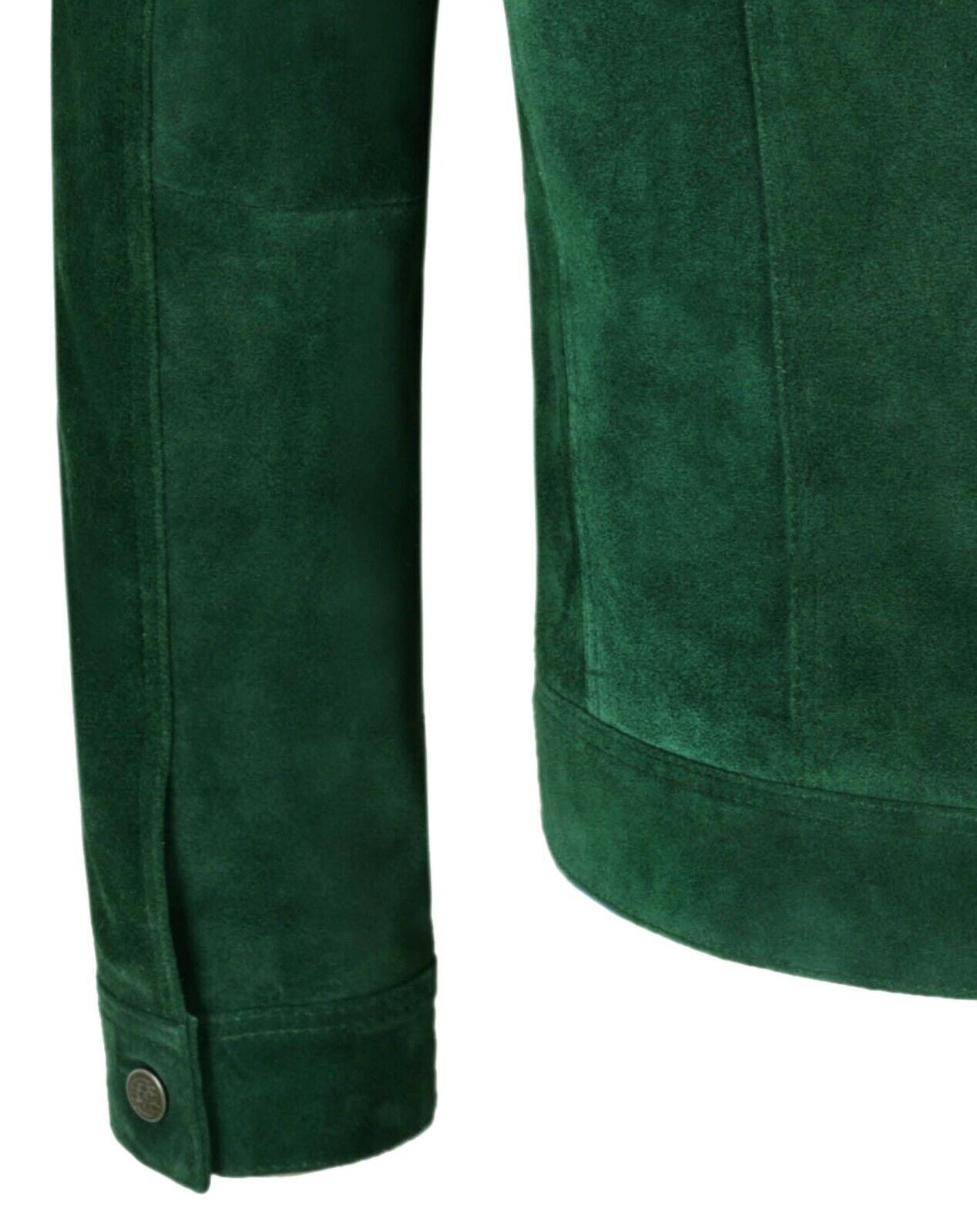 Green Suede Trucker Jacket