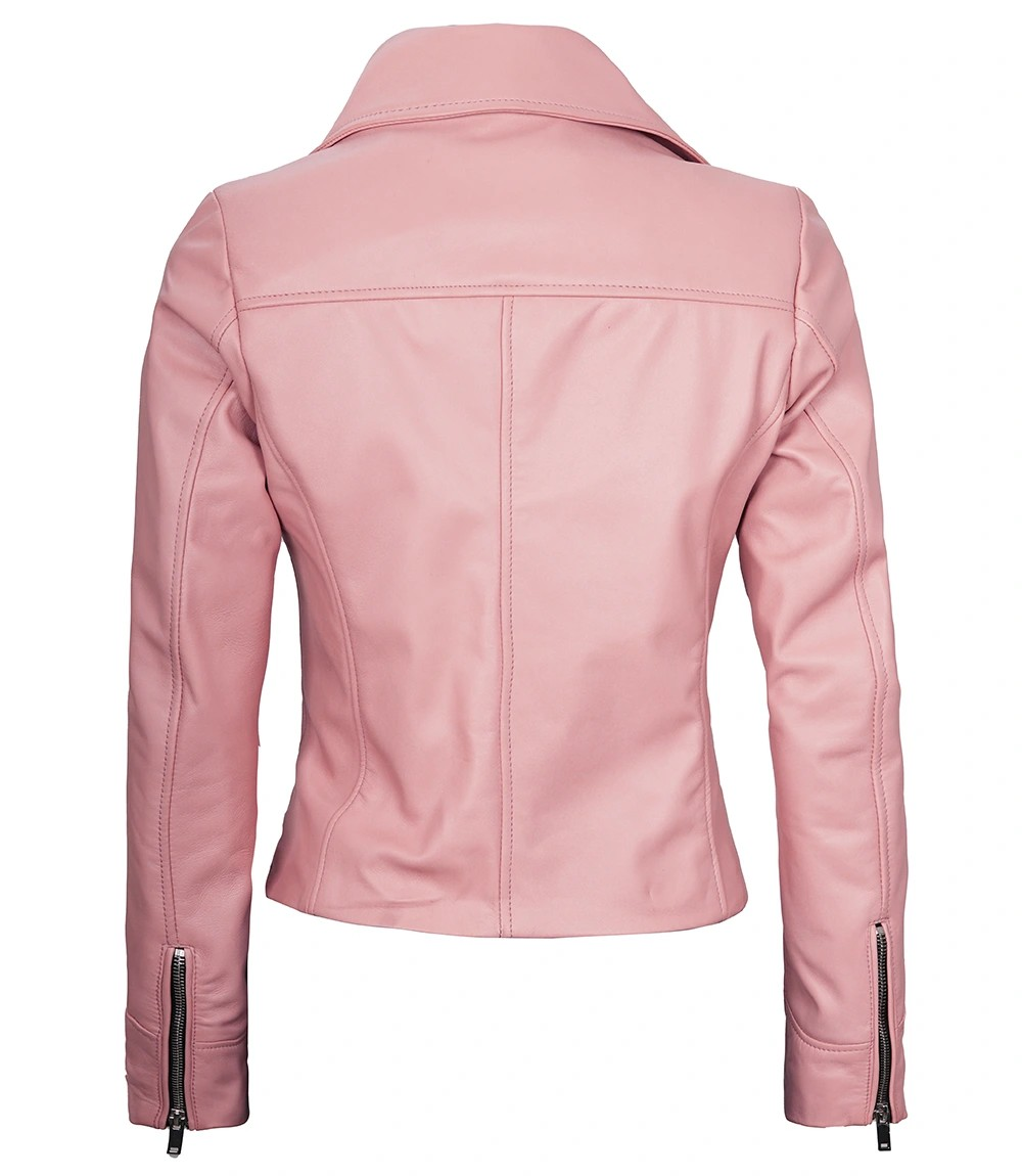 Women's Pink leather jacket